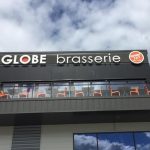 Lettrage en lettre boîtier plexi avec retro éclairage leds – Le Globe Brasserie à Saint-Genest-Lerpt